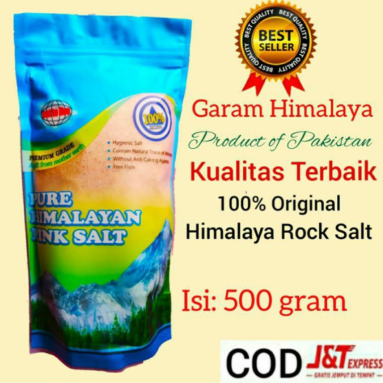 

Garam HIMALAYA (Bisa COD) 500 gram Kualitas Terbaik/ Himalayan Pink Salt 100% Natural