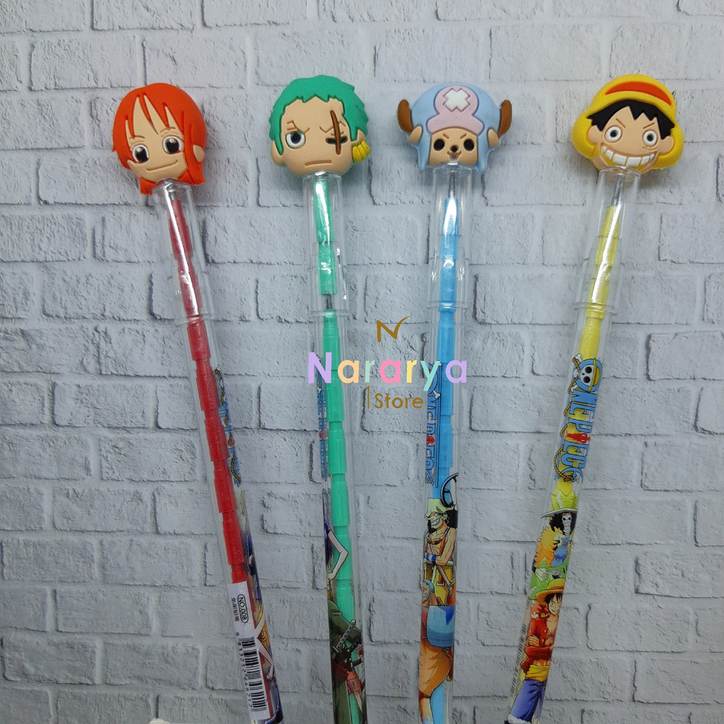 

2x Pensil Susun One Piece / Pensil Karakter / Pensil Lucu / Alat Tulis Sekolah