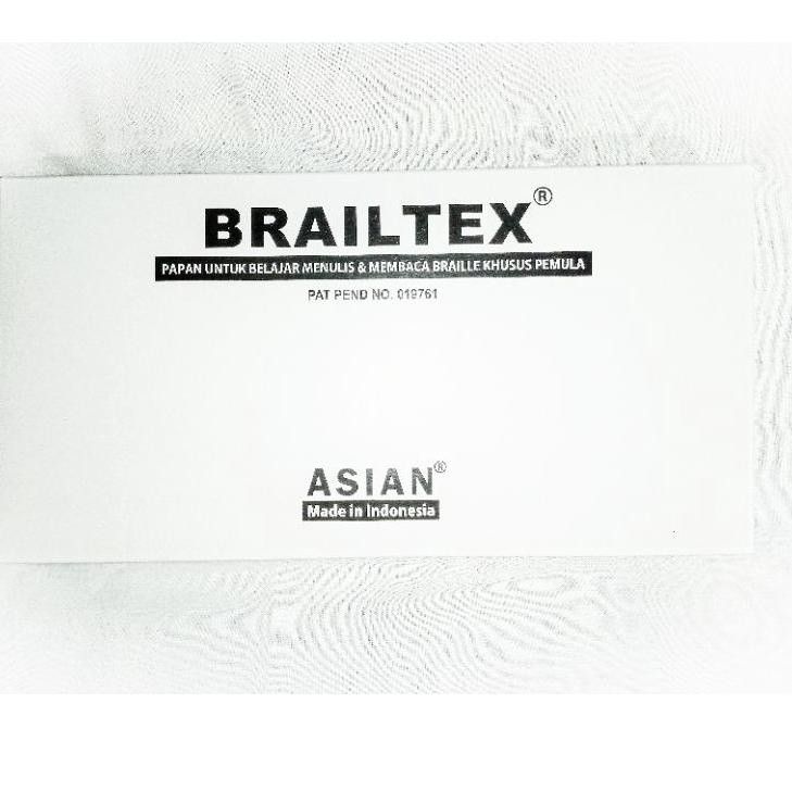 

Diskon Tambahan BRAILTEX,ASIAN (Papan untuk belajar menulis dan membaca braille) PEMULA
