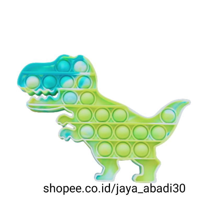 MAINAN ANAK VIRALL FIDGET PUSH /POP IT PELANGI RAINBOW MOTIF LUCU MURAH MERIAH-Dinosaurus