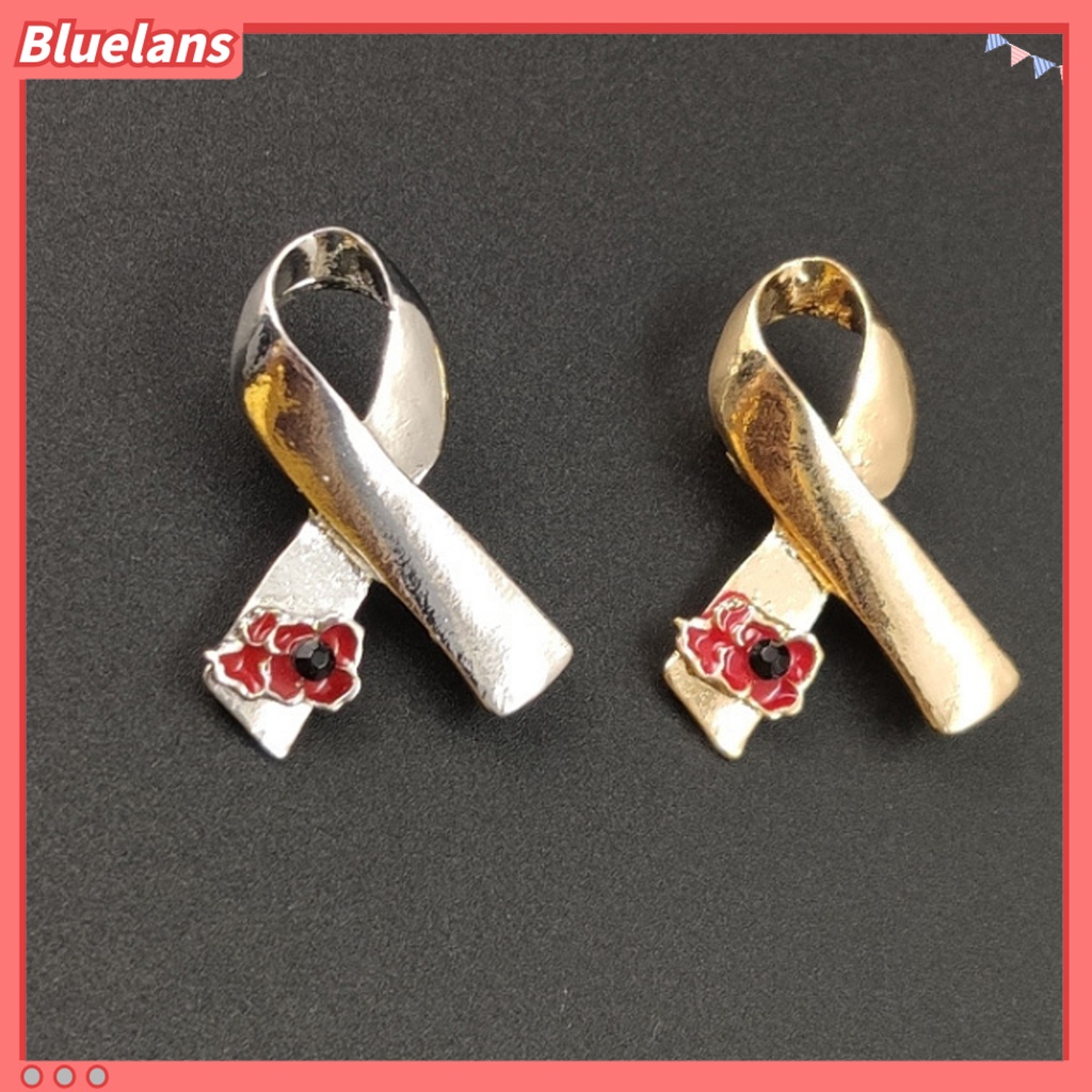 Bluelans Fashion Brooch Cancer Badge Ribbon Style Alloy Flower Decor Brooch