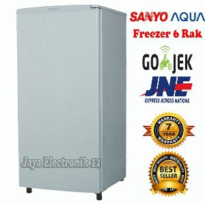 Freezer 6 Rak Sanyo Aqua AQF S6 Bagus