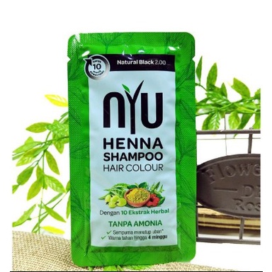 NYU Henna Shampoo Hair Colour Pewarna Rambut 20ml Dikirim dihari yang sama*