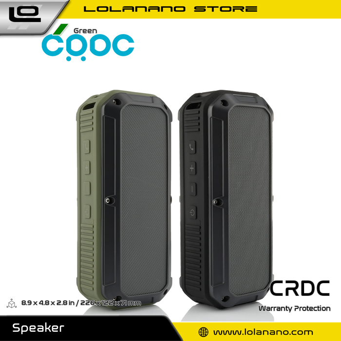 CRDC S200C Wireless Bluetooth Speaker Waterproof IPX6 - Green