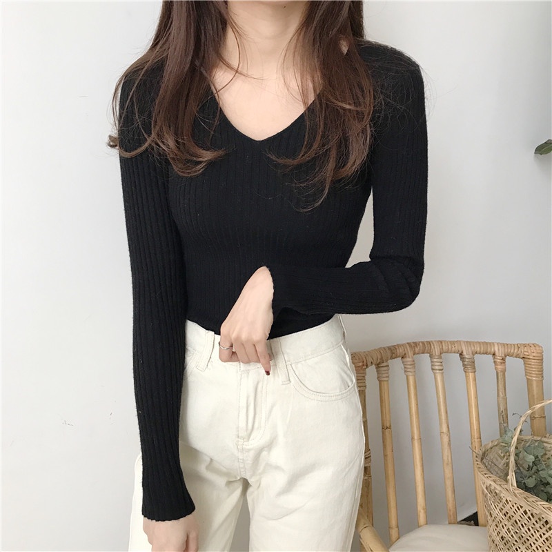 XIAOZHAINV Sweater Wanita Korean Style Lengan Panjang HW0053