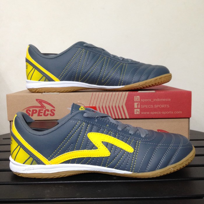 Sepatu Futsal Specs Horus IN Dark Charcoal Original