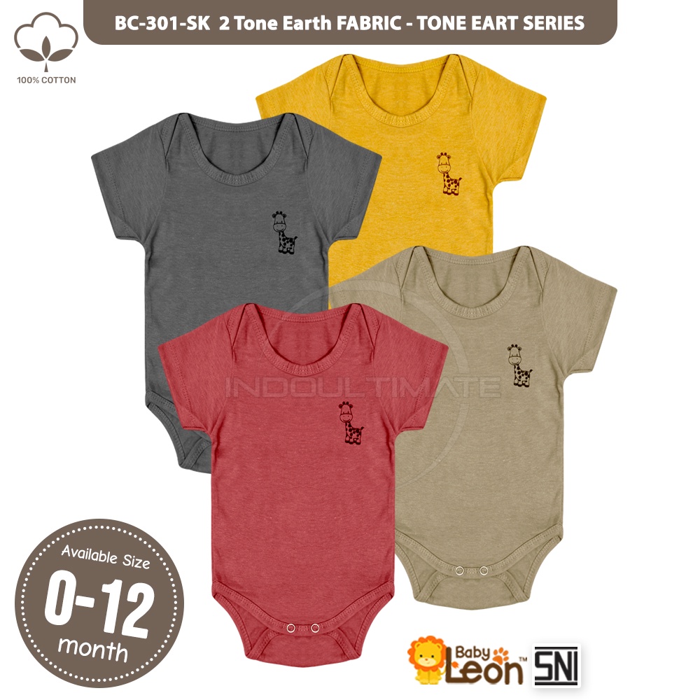 BABY LEON Body Suit Bayi Jumper Bayi Single Knit two tone color Jumsuit Bayi BC-301SK Jumpsuit Bayi Perempuan Laki-Laki Baju Bayi Cewek Cowok Kaos Bayi Pakaian Bayi Baju Tidur Anak Bayi Baju Harian bayi