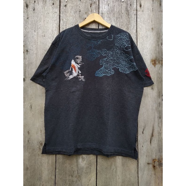 kaos sukajan koi fish size jumbo fit XXL second preloved