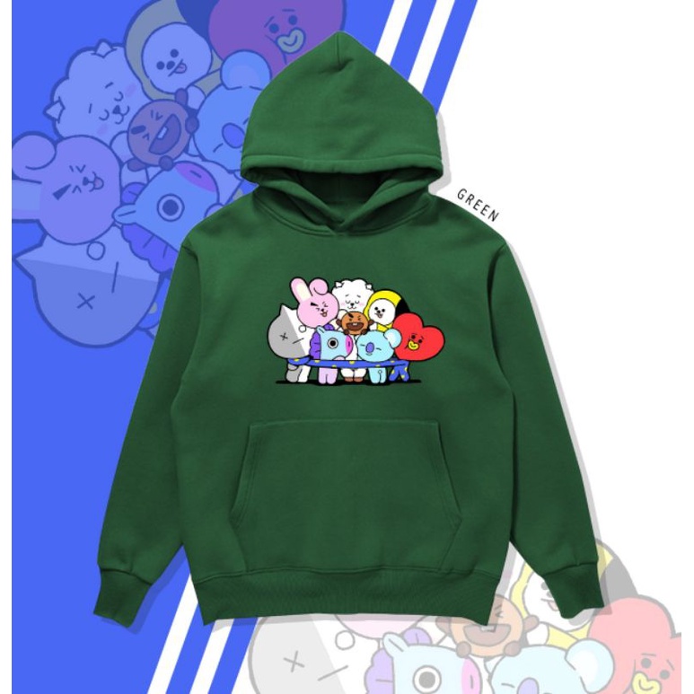 HOODIE BT21 GRUP/HOODIE BTS FLEECE/HODDIE DISTRO/HODDIE CEWEK&amp;COWOK