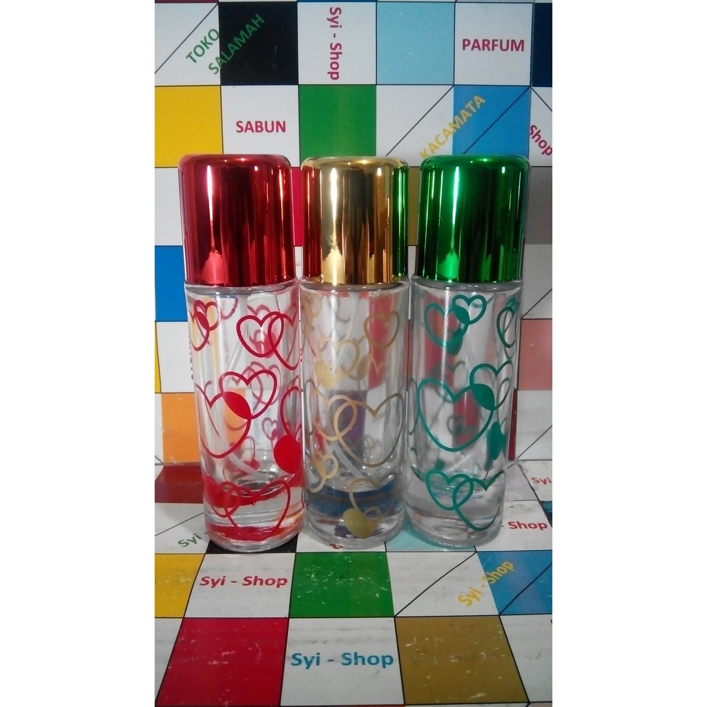 Botol Parfum Spray Cassablanca 30 ml Kaca Warna Motif Love