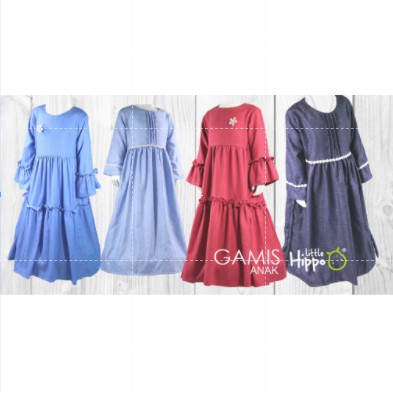 Gamis Anak Perempuan Little Hippo Premium