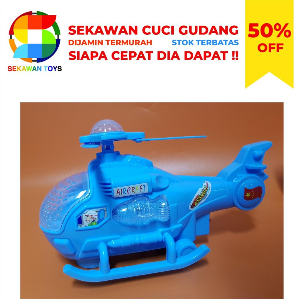 Mainan Helikopter/ Mainan  Electric Flas Helicopter sEKAWAN ALE 13A