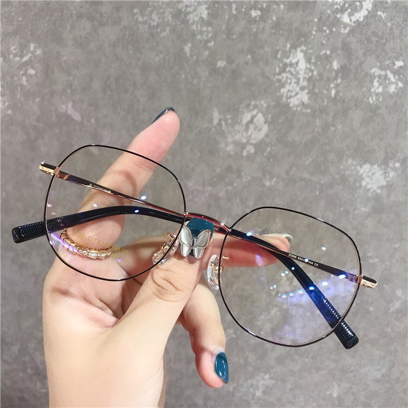 (COD) Kacamata Baca Frame Kacamata Anti Radiasi Metal Retro Unisex Glassess MALLSHOPPING