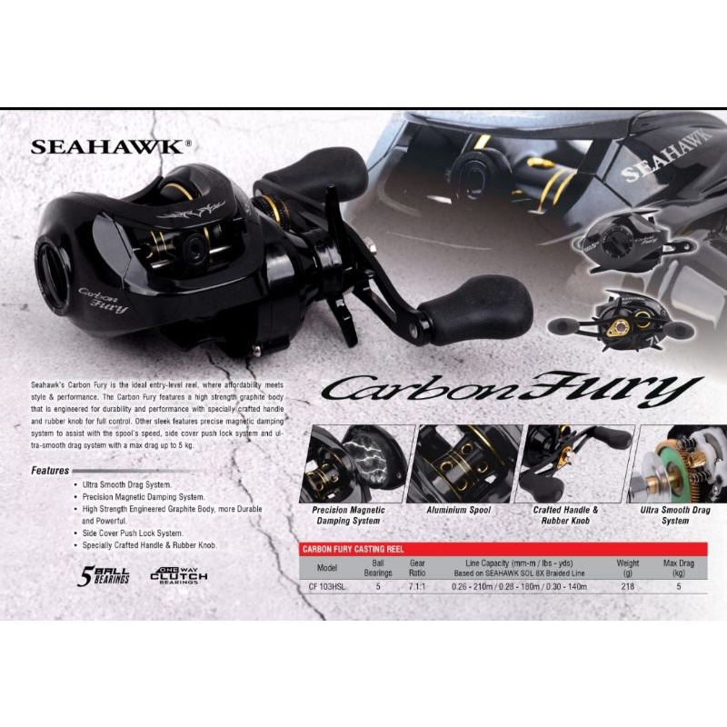 Reel bc seahawk carbon fury 103hsl