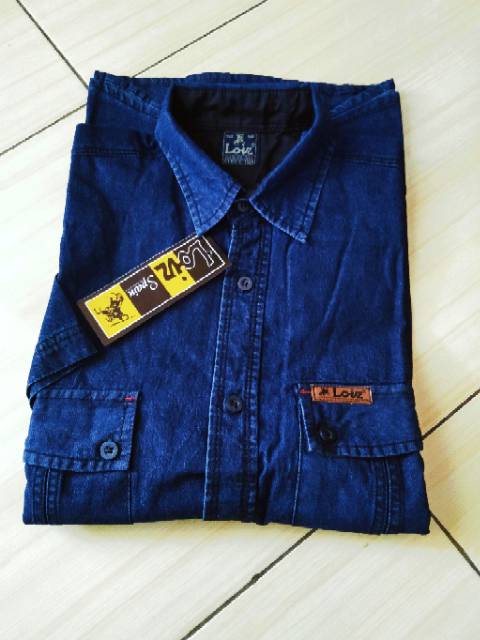 Kemeja Levis lengan pendek trendi real pics