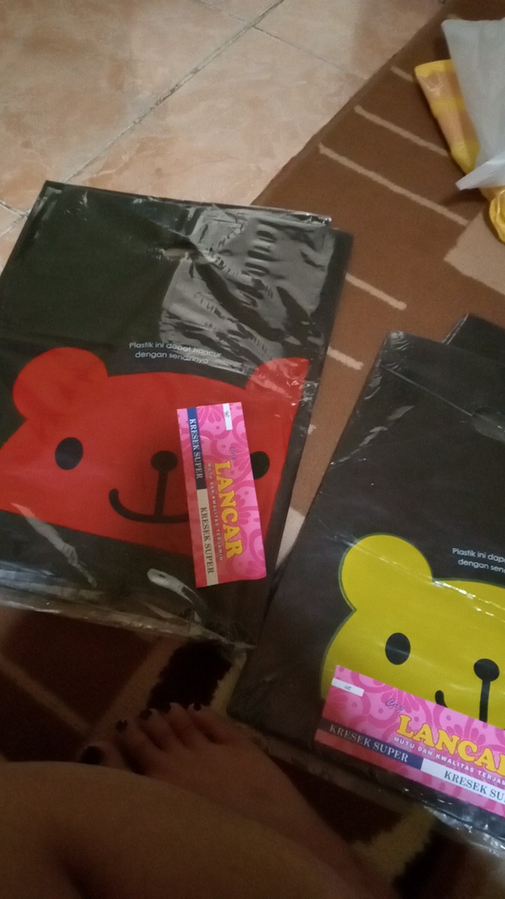 3 Pack Oval 25x36 Kantong Plastik / Kresek Teddy Bear