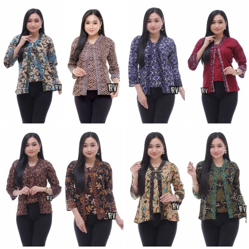 BAJU BATIK WANITA MODERN MONALISA GENES M,L,XL asli PEKALONGAN