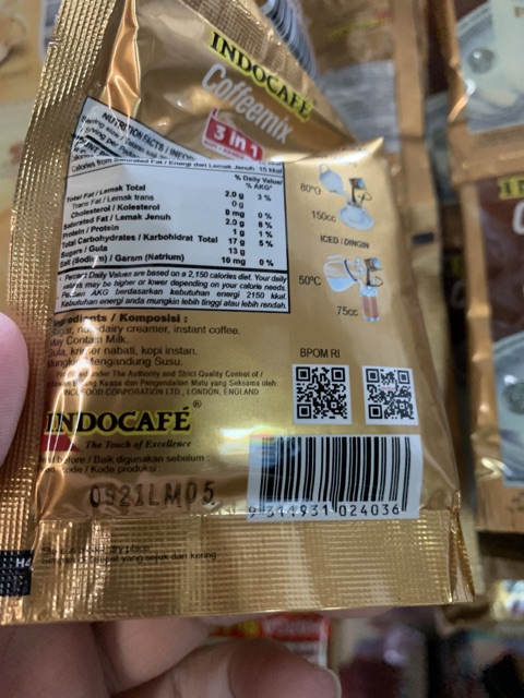 Indocafe coffemix renceng 10 sachet x 20gr