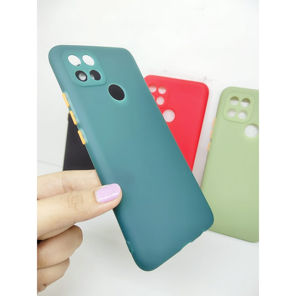 SMPC TPU Candy Oppo A15 6.52 inch SoftCase Macaron Protection Camera Tombol Warna