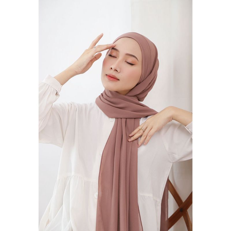 Pashmina Instan Melayu Ceruty Babydoll Premium/ Pasmina Instan Malaysia/ Jilbab Instan Tali