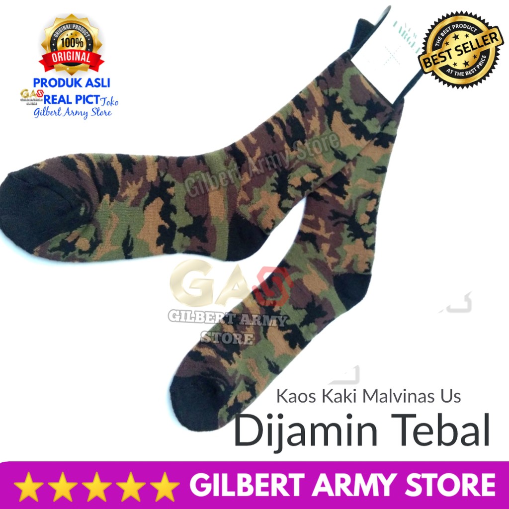 Grosir Kaos Kaki Loreng Nkri Murah Tebal Kaos Kaki Pdl Tni GILBERT ARMY STORE -Kaos Kaki Loreng Tni