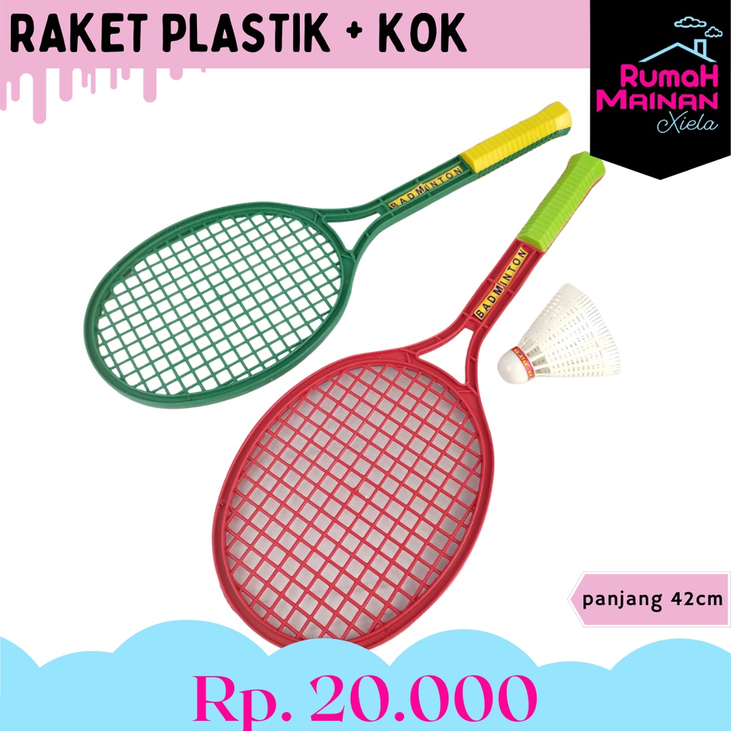 [RMX] RAKET PLASTIK + KOK - MAINAN RAKET TENIS OLAHRAGA ANAK