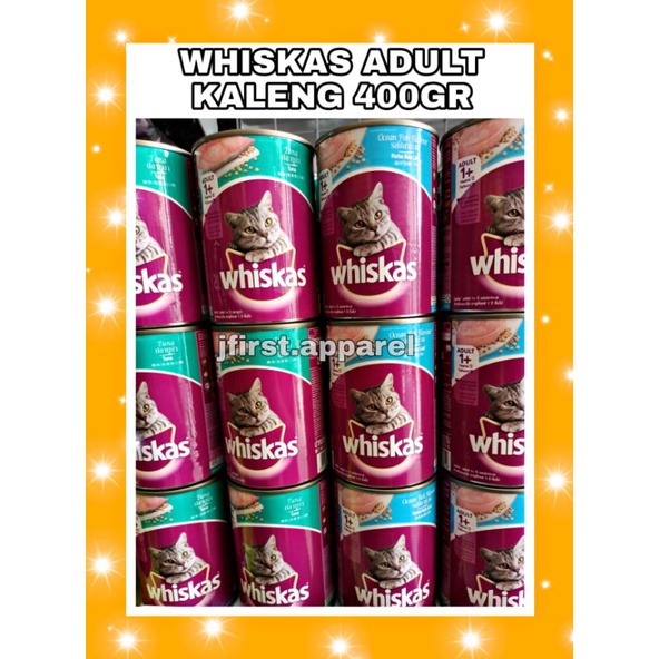WHISKAS ADULT KALENG 400GR | MAKANAN BASAH WHISKAS KALENG