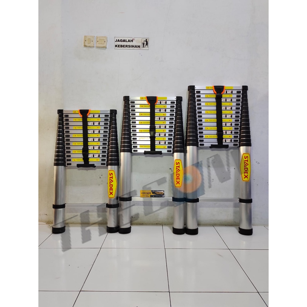 PROMO Tangga Teleskopik Single 4,4 Meter 5,2 Meter 6,3 Meter Merk STADEX by Skalaz