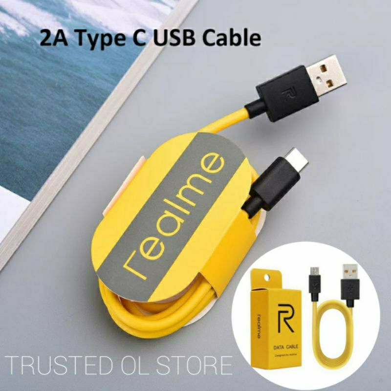 KABEL DATA REALME MICRO USB &amp; TYPE C USB FAST CHARGING 2.4A - KABEL DATA REALME