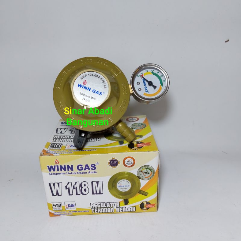 WIN GAS METERAN W 181 M/REGULATOR LPG TEKANAN RENDAH/KEPALA TABUNG GAS