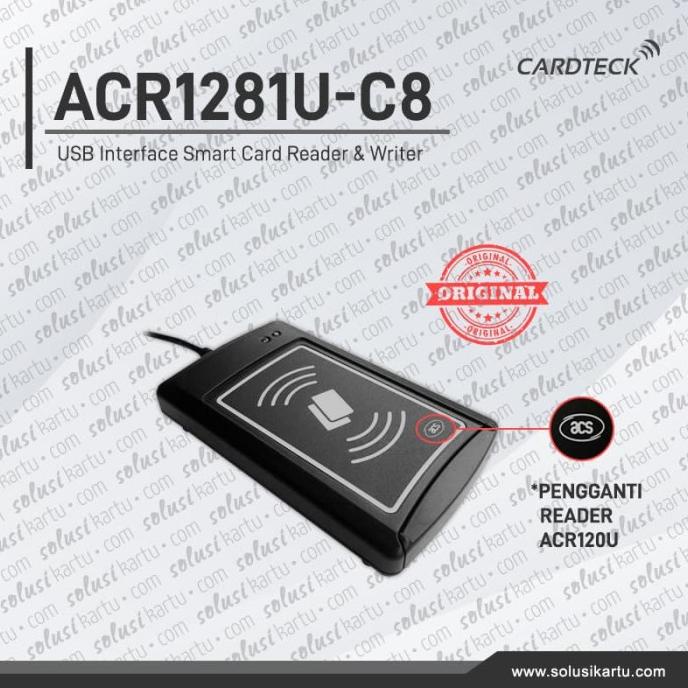 

ACR1281U-C8 CONTACTLESS SMARTCARD READER USB ORI ACS PENGGANTI ACR120U