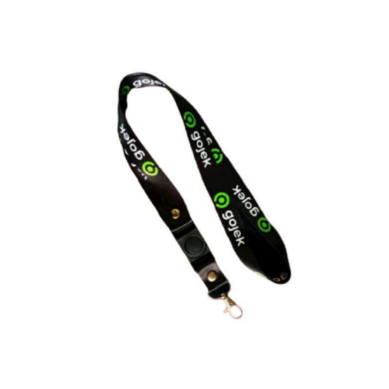 

lanyard gantungan GOJEK logo/kunci/tulisan/tali kartu nama/flashdisk/key/kartu nama/idcard/hp