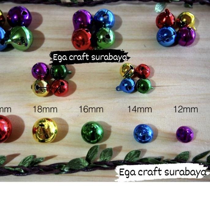Diskon✔️Lonceng per bks isi 100pcs - Lonceng 12mm , 14mm , 16mm , 18mm , 20mm - Klintingan / Lonceng
