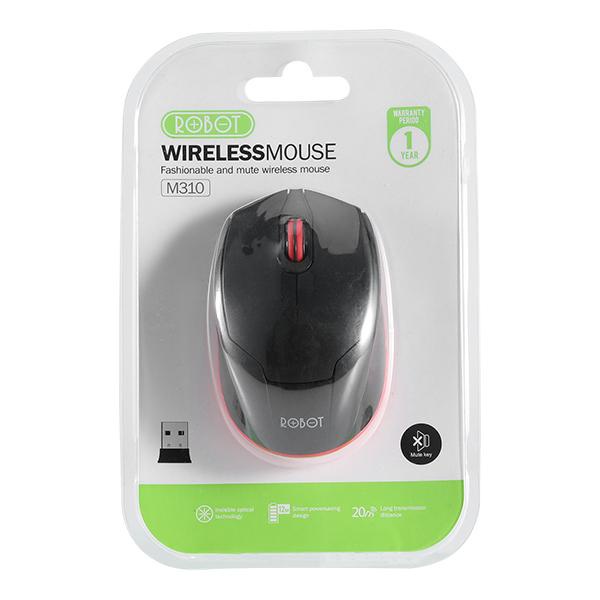 MOUSE ROBOT MICE M310 WIRELESS 2.4GHz SILENT OPTICAL 1600DPI PC LAPTOP