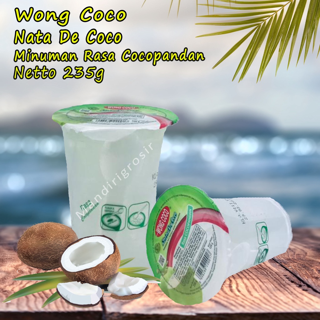 Nata De Coco *Wong Coco * Minuman Rasa Cocopandan * 235g