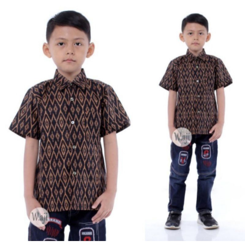 Kemeja Batik Anak-Anak Umur  4-5-6 tahun