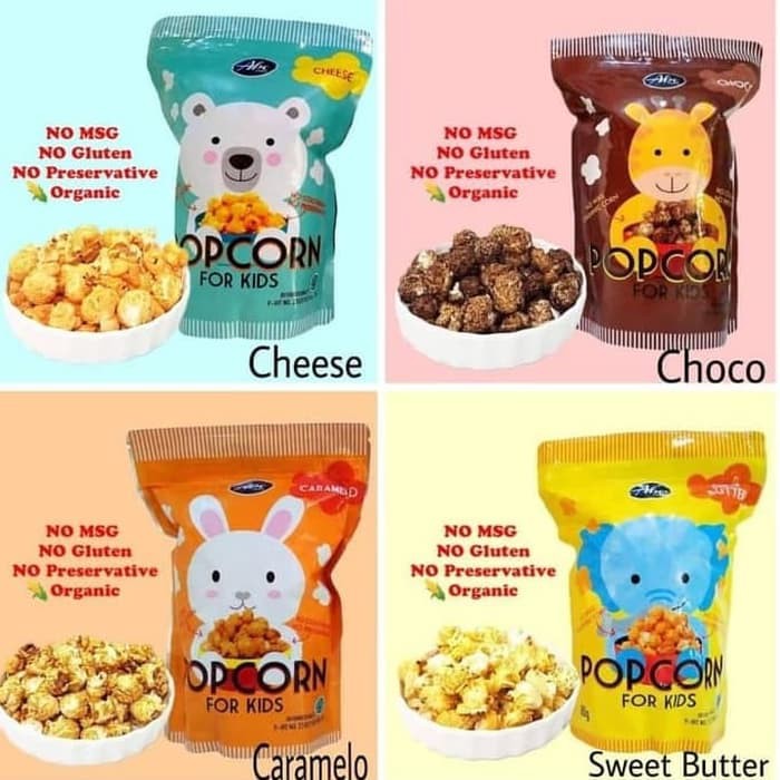 Abe Food Popcorn for Kids 80g (Ready Varian Rasa)