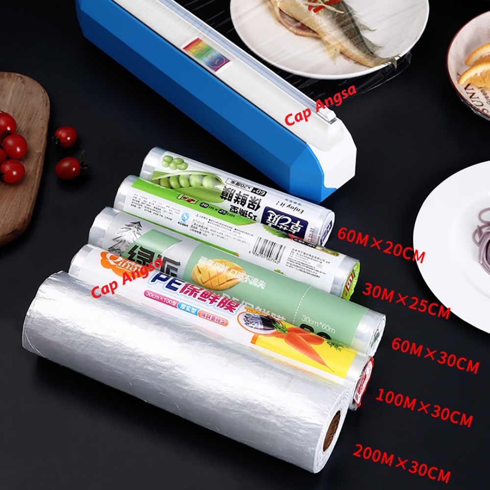 CLING FILM DISPENSER MEDIUM JUMBO 30cm 300m PEMOTONG PLASTIK WRAPING SLIDE CUTTER SLIDING CUTER PLASTIC