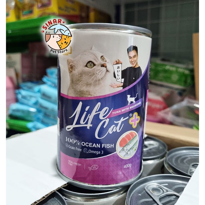 LifeCat Plus + 400GR Makanan Basah Kucing Kaleng Life Cat Ikan Fish