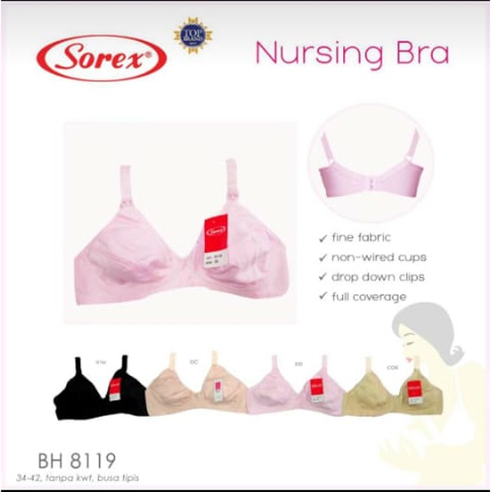 BH / Bra Menyusui Sorex 8119 Tanpa Busa / Nursing Bra Sorex