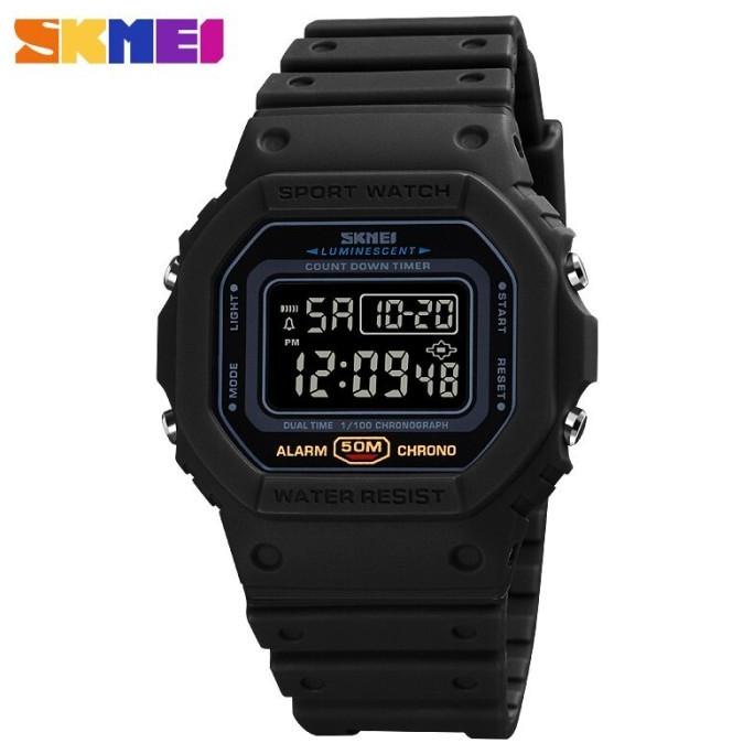 Jam Tangan Pria Digital Sport Kotak Original SKMEI 1628 Anti Air HITAM Termurah