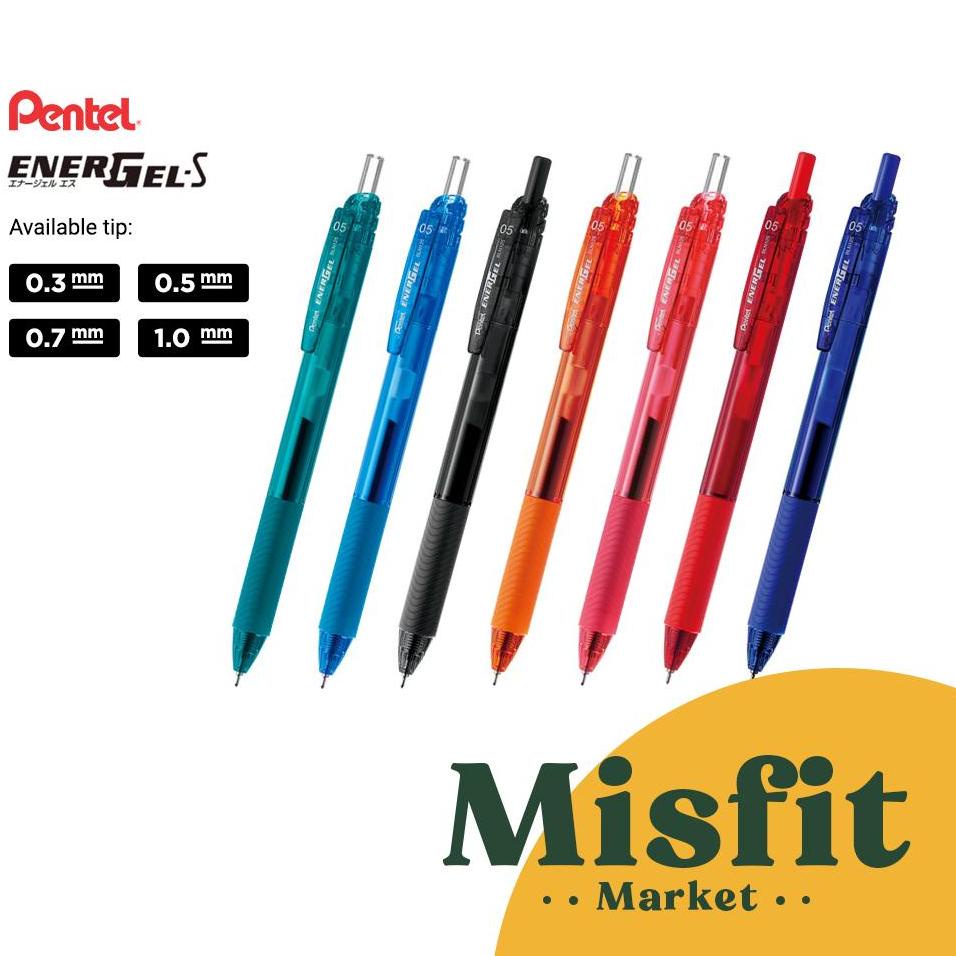 

LeL✔ Pentel Energel S Gel Pen 0.3 0.5 0.7 1.0 mm X Pulpen /Barang terupdate