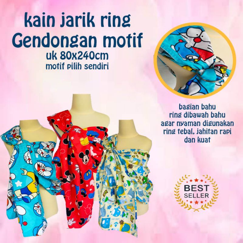 Gendongan bayi jarik RING modern/ ringsling/ kain jarik/ cukin modern