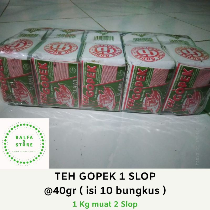 

READY! TEH GOPEK 1 SLOP KEMASAN 40 GRAM ASLI SLAWI TEGAL