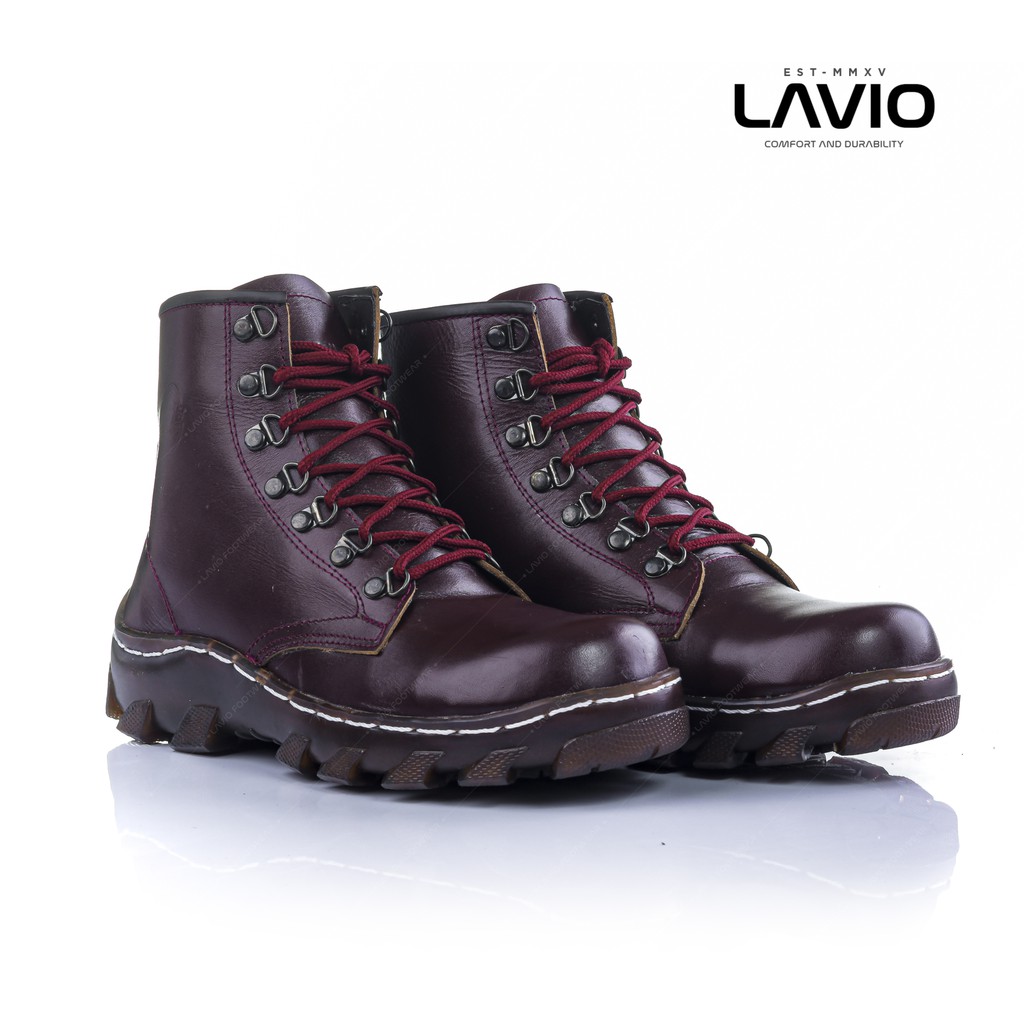 Sepatu Safety Boots Outdoor Pria Keren Lavio Holden Kulit Asli