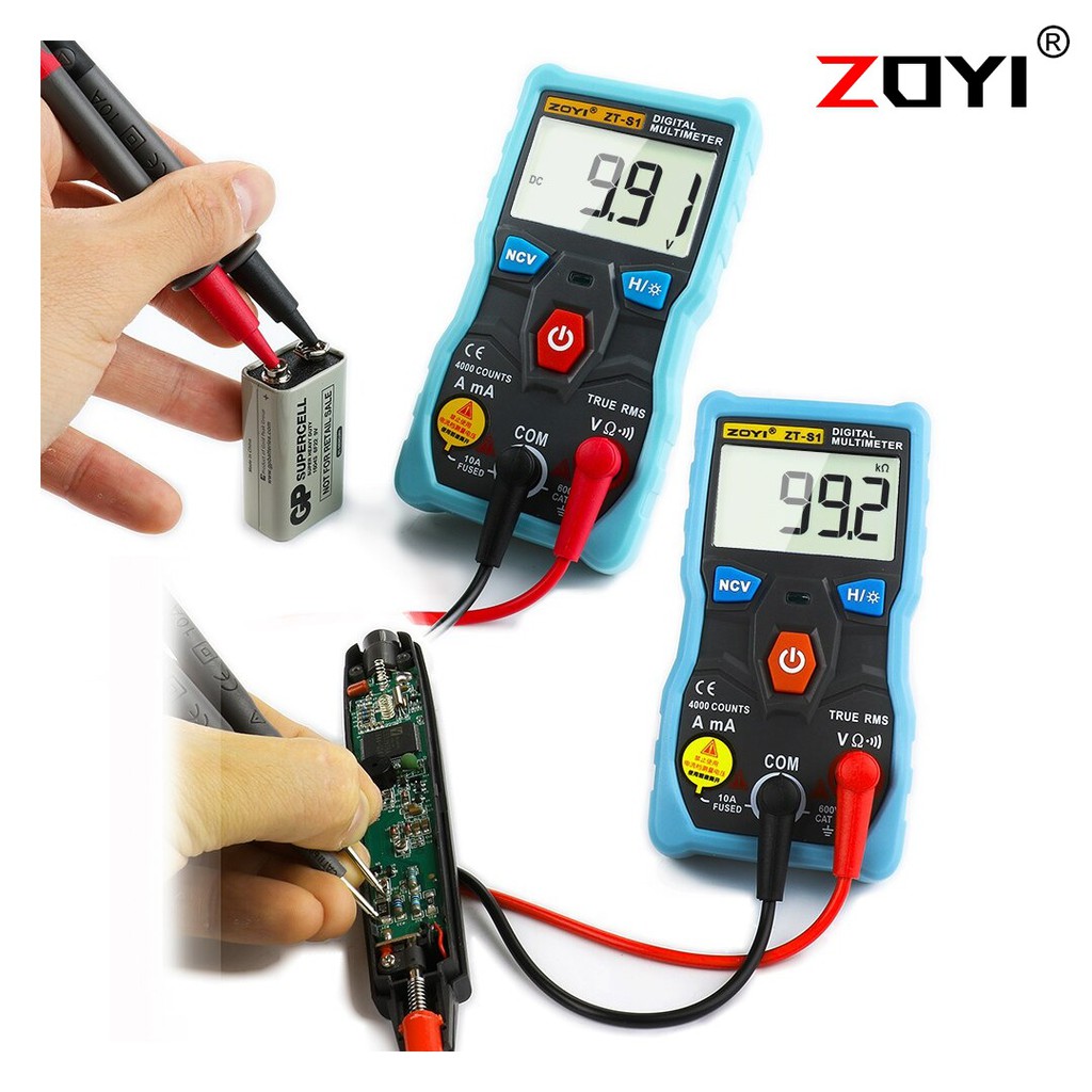 ZOYI ZT-S1 Multimeter Digital True RMS LCD With NCV 4000 Counts Buzer