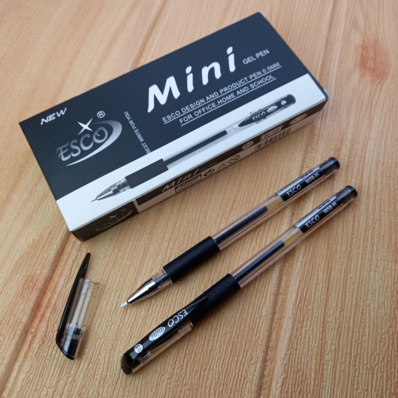 

[1 pak] pulpen gel Esco - Stark mini 0.5mm/pen gel mini isi 12 pcs