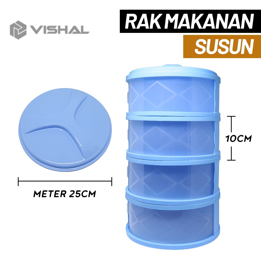 VISHAL Rak Susun Penyimpanan Makanan Tetap Hangat Meal Cover Multilayer Tudung Saji Bertingkat Food