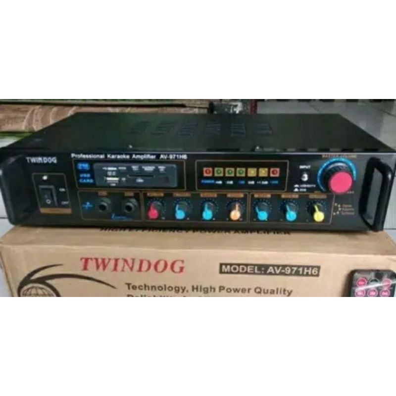 Twindog  , TD , AV 971H6 USB  , Twin Dog , Ampli, Amply,  Ampli Power , Amplifier  Remote