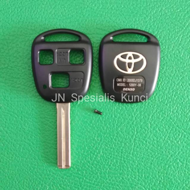 Casing kunci toyota harrier, land cruiser, alphard 3 tombol blade 48